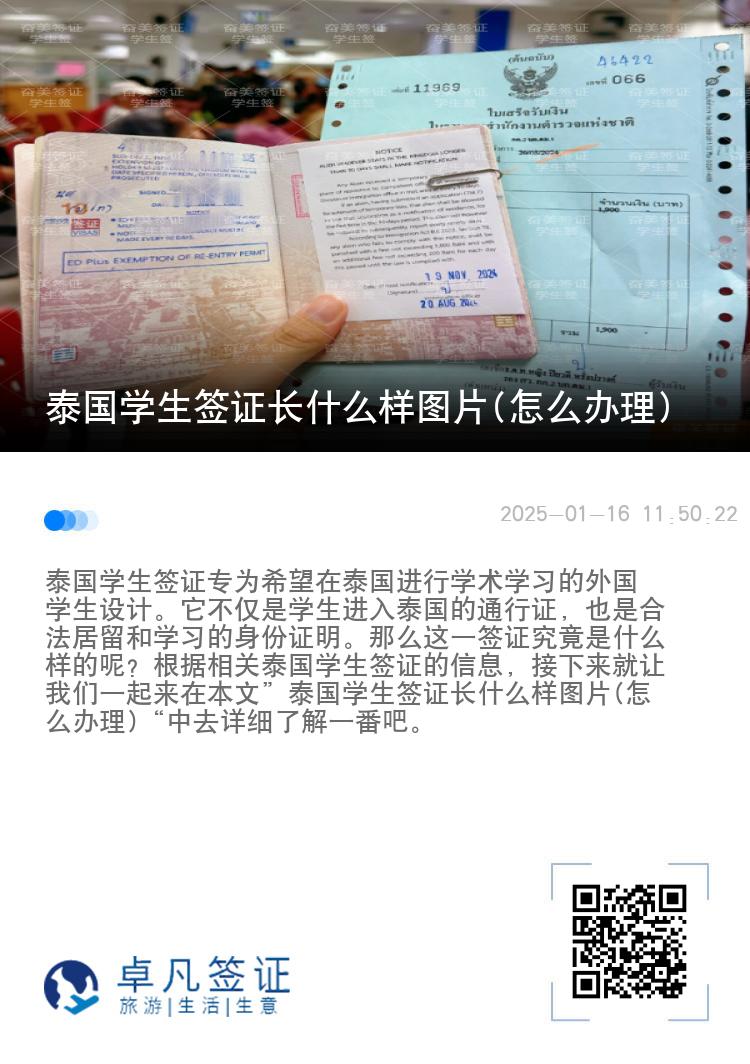 泰國(guó)學(xué)生簽證長(zhǎng)什么樣圖片(怎么辦理)