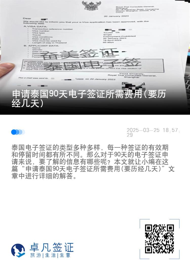 申請?zhí)﹪?0天電子簽證所需費(fèi)用(要?dú)v經(jīng)幾天)